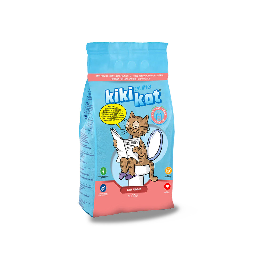 Kiki kat cat litter in baby powder scent